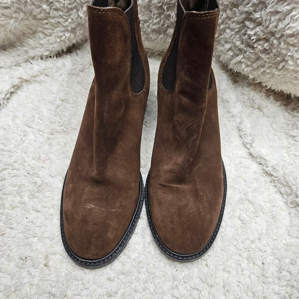 Avellini‎ Brown Suede Leather Made in Italy Ankle Boots sz 10